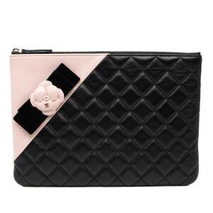 Chanel Camellia O Case Clutch Quilted #246046C13B